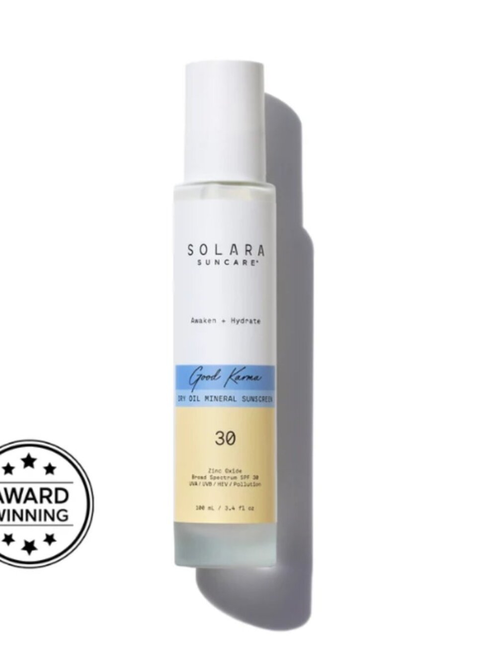 NWT Solara Suncare Good Karma Energizing Body Oil Sunscreen SPF 30 100 ml / 3.4